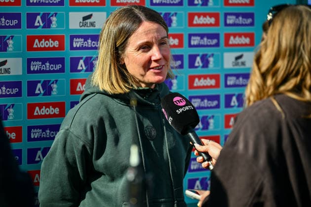 KINGSTON UPON THAMES, ENGLAND - APRIL 06: Sonia Bompastor, Head Coach of Chelsea gives an interview after the Adobe Women s FA Cup Quarter Final match between Chelsea and Tottenham Hotspur at Kingsmeadow on April 06, 2026 in Kingston upon Thames, England. Copyright: xYaroslavxDunkax xSPPx Sportspressphoto_SPR125862