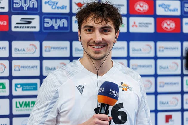 Kristofer Krause Science City Jena, 36 , single picture, single photo, portrait, portraet, before the start of the match, interview, dyn, BMA365 Bamberg Baskets vs Science City Jena, Basketball, easyCredit BBL, 28 Matchday, 06 04 2026 BMA365 Bamberg Baskets vs Science City Jena, Basketball, easyCredit BBL, 28 Matchday, 06 04 2026 Bamberg Copyright: xEibner-Pressefoto G.xSantemizx EP_EER