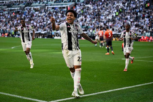 Juventus FC v Genoa CFC - Serie A Weston McKennie of Juventus FC celebrates afte scoring a goal during the Serie A football match between Juventus FC and Genoa CFC. Turin Italy Copyright: xNicolòxCampox