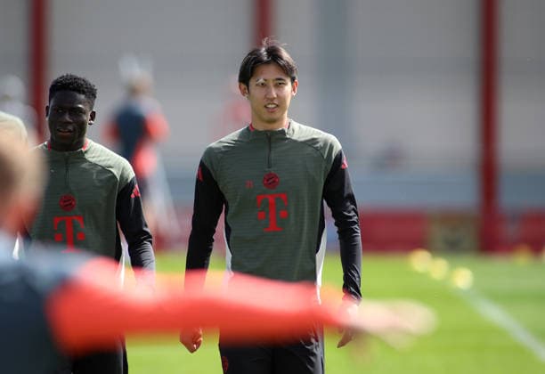 Football, Men, Champions League, Season 2025 2026, FC Bayern Munich, Final training Hiroki Ito FC Bayern Munich head, upper body