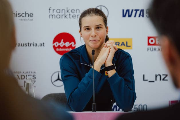 TENNIS - WTA, Tennis Damen Upper Austria Ladies Linz LINZ,AUSTRIA,06.APR.26 - TENNIS - WTA Tour, Upper Austria Ladies Linz. Image shows Lilli Tagger (AUT) during an interview.  GEPAxpictures xAlexanderxSolc