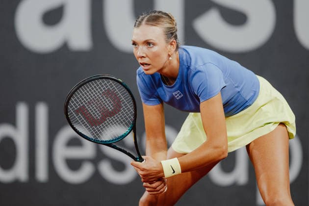 TENNIS - WTA, Tennis Damen Upper Austria Ladies Linz LINZ,AUSTRIA,06.APR.26 - TENNIS - WTA Tour, Upper Austria Ladies Linz. Image shows Katie Boulter (GBR).  GEPAxpictures xAlexanderxSolc