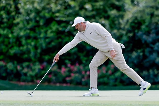 Masters Tournament - practice round Scottie Scheffler of the US putss on the 11th hole during a practice round for the 2026 Masters Tournament at the Augusta National Golf Club in Augusta, Georgia, USA, 06 April 2026. The Masters golf tournament begins 09 April 2026. AUGUSTA GEORGIA United States  Copyright: xERIKxS.xLESSERx