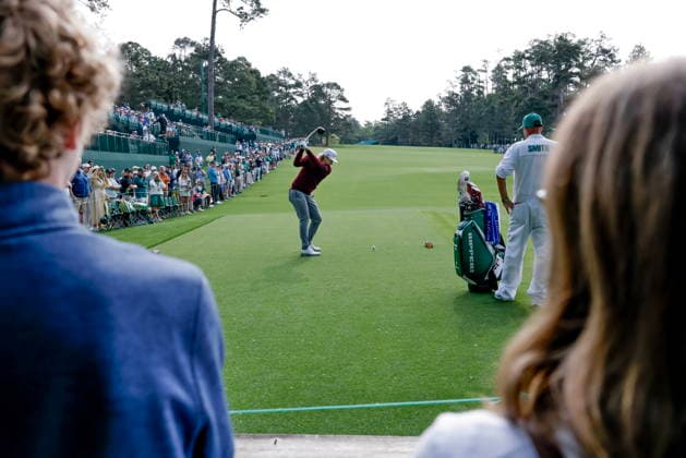 Masters Tournament - practice round Cameron Smith of Australia tees off on the 14th hole during a practice round for the 2026 Masters Tournament at the Augusta National Golf Club in Augusta, Georgia, USA, 06 April 2026. The Masters golf tournament begins 09 April 2026. AUGUSTA GEORGIA United States  Copyright: xERIKxS.xLESSERx