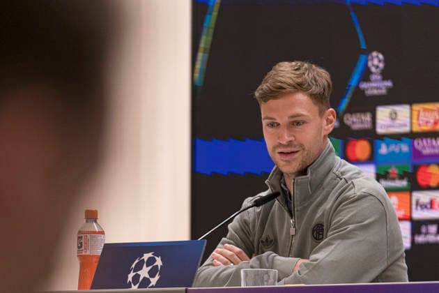 Bayern Munich Press Conference prior UEFA Champions League 2025 26 Quarter Final First Leg MADRID, SPAIN APRIL 6 Joshua Kimmich, of Bayern Munich, is seen Santiago Bernabeu stadium ahead of the UEFA Champions League 2025 26 Quarter Final First Leg against Real Madrid CF at estadio Santiago BernabÃ u on April 6, 2026 in Madrid, Spain Valdebebas Ciudad Real Madrid Madrid Spain Madrid Madrid Madrid Spain Copyright: xAlejandroxMatiasx
