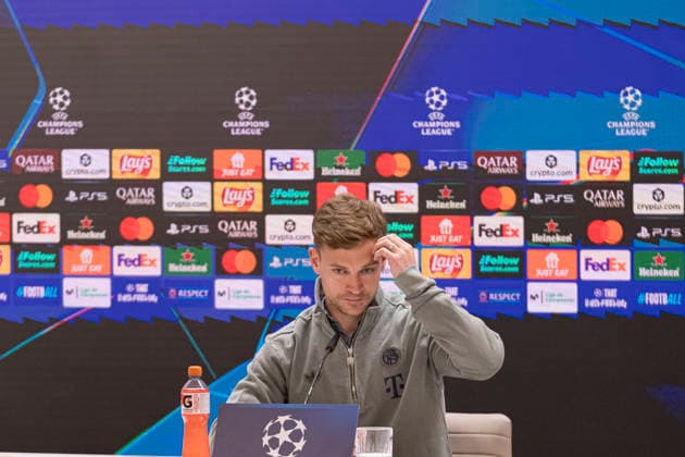 Bayern Munich Press Conference prior UEFA Champions League 2025 26 Quarter Final First Leg MADRID, SPAIN APRIL 6 Joshua Kimmich, of Bayern Munich, is seen Santiago Bernabeu stadium ahead of the UEFA Champions League 2025 26 Quarter Final First Leg against Real Madrid CF at estadio Santiago BernabÃ u on April 6, 2026 in Madrid, Spain Valdebebas Ciudad Real Madrid Madrid Spain Madrid Madrid Madrid Spain Copyright: xAlejandroxMatiasx