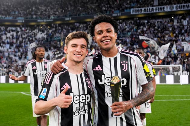 JuventusÕ Weston McKennie player of the match after the Serie A soccer match between Juventus Fc and Genoa the Juventus Stadium in Turin, north west Italy - April 6, 2026. - Soccer  Copyright: xFabioxFerrari LaPressex