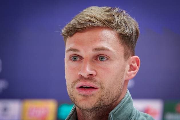 Joshua Kimmich 6 FC Bayern Muenchen , Press conference, FC Bayern Muenchen, Football, Men, UEFA Champions League, Season 2025 2026, Press conference before the quarter-final first leg Quarter Finals 1st Leg against Real Madrid, 06 04 2026 Madrid Madrid Spain Copyright: xkolbert-press MartinxAgüerax