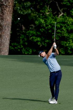 Masters Tournament - practice round Justin Rose of England hits from the fairway on the second hole during a practice round for the 2026 Masters Tournament at the Augusta National Golf Club in Augusta, Georgia, USA, 06 April 2026. The Masters golf tournament begins 09 April 2026. AUGUSTA GEORGIA United States  Copyright: xERIKxS.xLESSERx