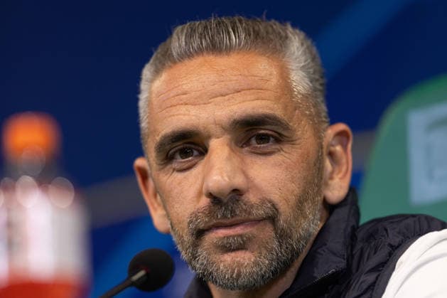 April 6, 2026, Lisbon, Lisbon, Portugal: Sporting head coach from Portugal RUI BORGES during the press conference, PK, Pressekonferenz before the UEFA Champions League between Sporting and Arsenal at Estadio Jose de Alvalade Lisbon Portugal - ZUMAs359 20260406_zsp_s359_018 Copyright: xAlexandrexdexSousax