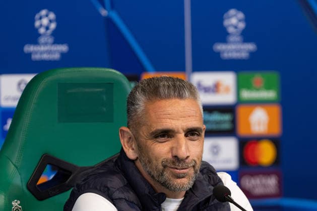 April 6, 2026, Lisbon, Lisbon, Portugal: Sporting head coach from Portugal RUI BORGES during the press conference, PK, Pressekonferenz before the UEFA Champions League between Sporting and Arsenal at Estadio Jose de Alvalade Lisbon Portugal - ZUMAs359 20260406_zsp_s359_022 Copyright: xAlexandrexdexSousax