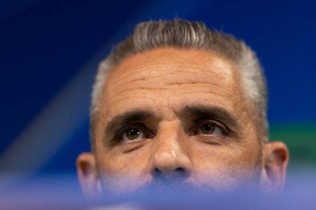 April 6, 2026, Lisbon, Lisbon, Portugal: Sporting head coach from Portugal RUI BORGES during the press conference, PK, Pressekonferenz before the UEFA Champions League between Sporting and Arsenal at Estadio Jose de Alvalade Lisbon Portugal - ZUMAs359 20260406_zsp_s359_020 Copyright: xAlexandrexdexSousax