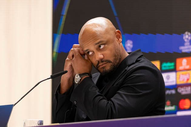 Bayern Munich Press Conference prior UEFA Champions League 2025 26 Quarter Final First Leg MADRID, SPAIN APRIL 6 Vicent Kompany, head coach of Bayern Munich, is seen during the press conference ahead of the UEFA Champions League 2025 26 Quarter Final First Leg against Real Madrid CF at Santiago Bernabeu stadium on April 6, 2026 in Madrid, Spain Valdebebas Ciudad Real Madrid Madrid Spain Madrid Madrid Spain Copyright: xAlejandroxMatiasx