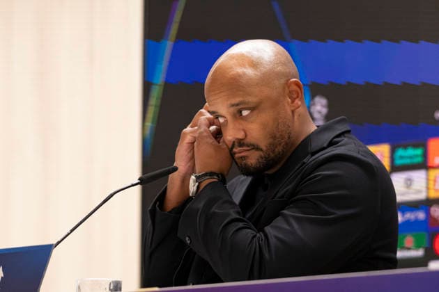 Bayern Munich Press Conference prior UEFA Champions League 2025 26 Quarter Final First Leg MADRID, SPAIN APRIL 6 Vicent Kompany, head coach of Bayern Munich, is seen during the press conference ahead of the UEFA Champions League 2025 26 Quarter Final First Leg against Real Madrid CF at Santiago Bernabeu stadium on April 6, 2026 in Madrid, Spain Valdebebas Ciudad Real Madrid Madrid Spain Madrid Madrid Spain Copyright: xAlejandroxMatiasx