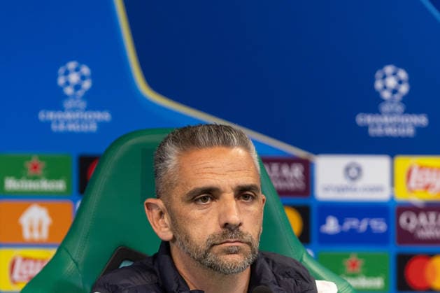 April 6, 2026, Lisbon, Lisbon, Portugal: Sporting head coach from Portugal RUI BORGES during the press conference, PK, Pressekonferenz before the UEFA Champions League between Sporting and Arsenal at Estadio Jose de Alvalade Lisbon Portugal - ZUMAs359 20260406_zsp_s359_025 Copyright: xAlexandrexdexSousax
