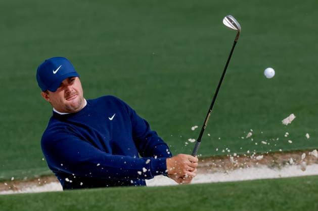 Masters Tournament - practice round Chris Gotterup of the US hits from a green side bunker on the second hole during a practice round for the 2026 Masters Tournament at the Augusta National Golf Club in Augusta, Georgia, USA, 06 April 2026. The Masters golf tournament begins 09 April 2026. AUGUSTA GEORGIA United States  Copyright: xERIKxS.xLESSERx