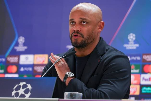 Head coach Vincent Kompany FC Bayern Muenchen stylized, Press conference, FC Bayern Muenchen, Football, Men, UEFA Champions League, Season 2025 2026, Press conference before the quarter-final first leg Quarter Finals 1st Leg against Real Madrid, 06 04 2026 Madrid Madrid Spain Copyright: xkolbert-press MartinxAgüerax
