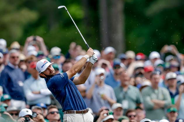 Masters Tournament - practice round Cameron Young of the US tees off on the 12th hole during a practice round for the 2026 Masters Tournament at the Augusta National Golf Club in Augusta, Georgia, USA, 06 April 2026. The Masters golf tournament begins 09 April 2026. AUGUSTA GEORGIA United States  Copyright: xERIKxS.xLESSERx