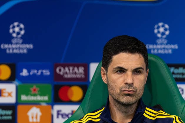 April 6, 2026, Lisbon, Lisbon, Portugal: Arsenal head coach from Spain MIKEL ARTETA during the press conference, PK, Pressekonferenz before the UEFA Champions League between Sporting and Arsenal at Estadio Jose de Alvalade Soccer 2026: Pre-Game Press Conference  - ZUMAs359 20260406_zsp_s359_068 Copyright: xAlexandrexdexSousax