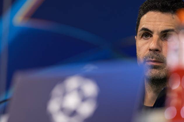 April 6, 2026, Lisbon, Lisbon, Portugal: Arsenal head coach from Spain MIKEL ARTETA during the press conference, PK, Pressekonferenz before the UEFA Champions League between Sporting and Arsenal at Estadio Jose de Alvalade Soccer 2026: Pre-Game Press Conference  - ZUMAs359 20260406_zsp_s359_074 Copyright: xAlexandrexdexSousax