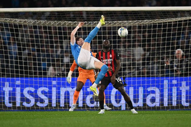 Scott McTominay of S.S.C. Napoli is in action during the 31th day of the Serie A Championship between S.S.C. Napoli and A.C. Milan at the Diego Armando Maradona Stadium on April 6, 2026 in Naples, Italy.  Copyright: xDomenicoxCippitelli IPAxSportx xipa-agency.netx xx IPA_73794908 IPA_Agency_IPA73794908
