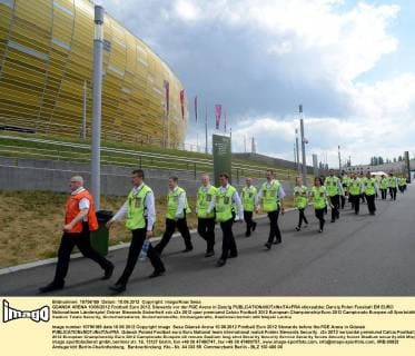 Football, EURO 2012, Security forces in Gdansk, Poland