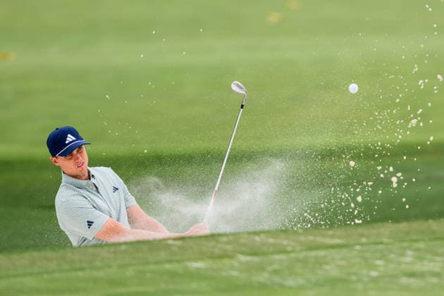 260406 Ludvig Aberg of Sweden during practice at the range prior to the 2026 Masters Golf Tournament on April 6, 2026 in Augusta Photo Petter Arvidson BILDBYRAN kod PA PA1190 golf masters bbeng the masters augusta  Copyright: PETTERxARVIDSON BB260406PA052