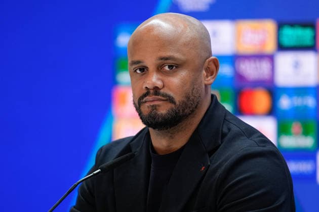 April 6, 2026, Madrid, Madrid, Spain: Vincent Kompany, head coach of Bayern Munich, attends his press conference, PK, Pressekonferenz ahead of their UEFA Champions League 2025 26, Quarter-finals First Leg, football match against Real Madrid at Bernabeu stadium on April 06, in Madrid, Spain. Madrid Spain - ZUMAa181 20260406_zaa_a181_175 Copyright: xDennisxAgyemanx