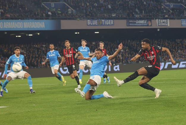 April 6, 2026, Napoli, Campania, ITALIA: Christopher nkunku of AC Milan During the 2025 26 Italian Serie A football match between SSC Napoli and AC Milan on April 6, 2026, at the Diego Armando Maradona Stadium in Naples...Pictured: Napoli ITALIA - ZUMAs236 20260406_aap_s236_016 Copyright: xFabioxSassox