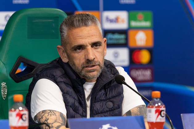 April 6, 2026, Lisbon, Lisbon, Portugal: Sporting head coach from Portugal RUI BORGES during the press conference, PK, Pressekonferenz before the UEFA Champions League between Sporting and Arsenal at Estadio Jose de Alvalade Lisbon Portugal - ZUMAs359 20260406_zsp_s359_106 Copyright: xAlexandrexdexSousax