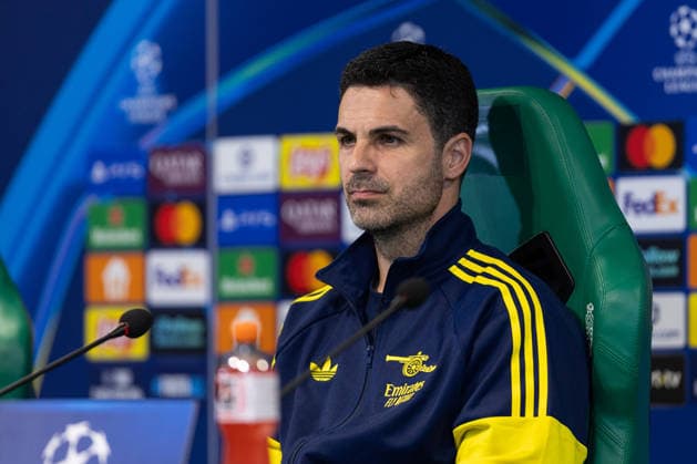 April 6, 2026, Lisbon, Lisbon, Portugal: Arsenal head coach from Spain MIKEL ARTETA during the press conference, PK, Pressekonferenz before the UEFA Champions League between Sporting and Arsenal at Estadio Jose de Alvalade Lisbon Portugal - ZUMAs359 20260406_zsp_s359_157 Copyright: xAlexandrexdexSousax