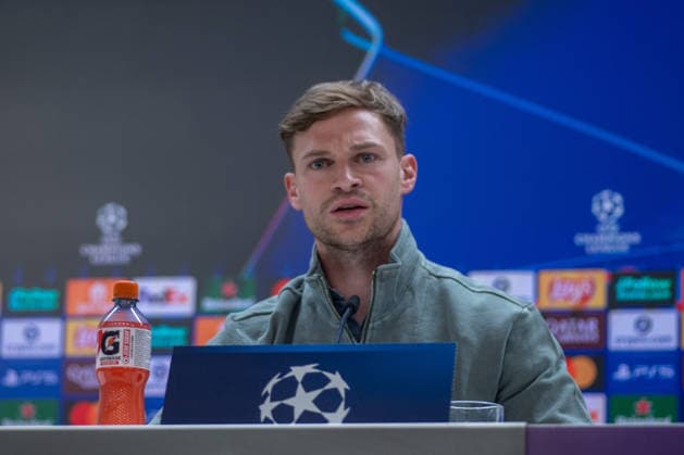 April 6, 2026, Madrid, Spain: Joshua Kimmich, FC Bayern Munich player attends a press conference, PK, Pressekonferenz ahead of the match between Real Madrid and FC Bayern Munich, which will take place on Tuesday, April 7, 2026, at the Santiago BernabÃ u Stadium in the first leg of the UEFA Champions League quarterfinals. Madrid Spain - ZUMAs197 20260406_aaa_s197_086 Copyright: xDavidxCanalesx