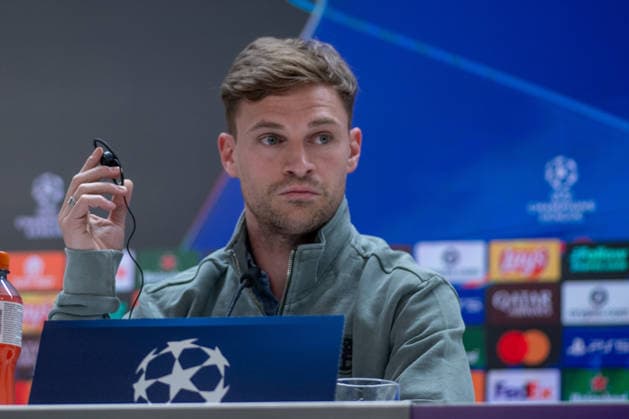 April 6, 2026, Madrid, Spain: Joshua Kimmich, FC Bayern Munich player attends a press conference, PK, Pressekonferenz ahead of the match between Real Madrid and FC Bayern Munich, which will take place on Tuesday, April 7, 2026, at the Santiago BernabÃ u Stadium in the first leg of the UEFA Champions League quarterfinals. FC Bayern UCL Press Conference In Madrid - 06 Apr 2026  - ZUMAs197 20260406_aaa_s197_095 Copyright: xDavidxCanalesx