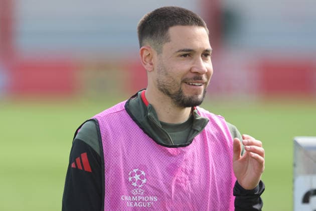 22 Raphael Adelino Jose Guerreiro, Portraet, Portrait, Football Final training before UEFA Champions League match Real Madrid CF FC Bayern München 06 04 2026 Training ground, Säbenerstr PHOTO Mladen Lackovic LakoPress