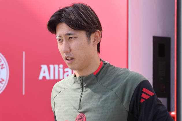 21 Hiroki Ito, Portraet, Portrait, Football Final training before UEFA Champions League match Real Madrid CF FC Bayern München 06 04 2026 Training ground, Säbenerstr PHOTO Mladen Lackovic LakoPress