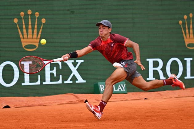Rolex Monte-Carlo Masters - Men s Singles - S Baez v S Wawrinka Sebastian Baez (ARG) during his first round match at the 2026 Rolex Monte-Carlo Masters in Monte-Carlo, MONACO, on April 6th, 2026. Photo by Corinne Dubreuil ABACAPRESS.COM Monte Carlo Monaco  Copyright: xDubreuilxCorinne ABACAx