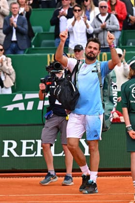 Rolex Monte-Carlo Masters - Men s Singles - S Baez v S Wawrinka Stan Wawrinka (SUI) during his first and last round match at the 2026 Rolex Monte-Carlo Masters in Monte-Carlo, MONACO, on April 6th, 2026. Photo by Corinne Dubreuil ABACAPRESS.COM Monte Carlo Monaco  Copyright: xDubreuilxCorinne ABACAx
