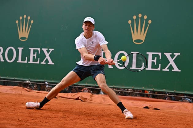 Rolex Monte-Carlo Masters - Practice - Jannik Sinner Jannik Sinner (ITA) during practice at the 2026 Rolex Monte-Carlo Masters in Monte-Carlo, MONACO, on April 6th, 2026. Photo by Corinne Dubreuil ABACAPRESS.COM Monte Carlo Monaco  Copyright: xDubreuilxCorinne ABACAx