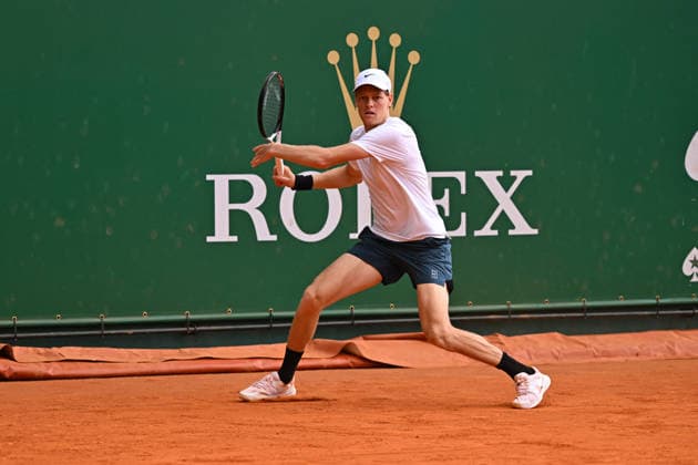 Rolex Monte-Carlo Masters - Practice - Jannik Sinner Jannik Sinner (ITA) during practice at the 2026 Rolex Monte-Carlo Masters in Monte-Carlo, MONACO, on April 6th, 2026. Photo by Corinne Dubreuil ABACAPRESS.COM Monte Carlo Monaco  Copyright: xDubreuilxCorinne ABACAx