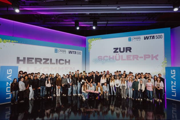 Tennis, WTA Tournament in Linz, Pupils PK