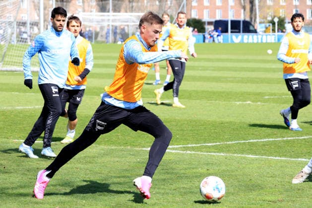 DEU, DFL, 2 FBL Hertha BSC, Training, 07 04 2026, Sportforum, Berlin, DEU, DFL, 2 FBL Hertha BSC, Training, im Bild Marten Winkler Hertha BSC Berlin 22 DFL regulations prohibit any use of Photographs as image sequences and or quasi video nordphotoxGmbHx xEngler nph00076