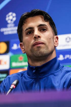 April 7, 2026, Sant Joan Despi, Barcelona, SPAIN: Joao Cancelo of FC Barcelona, Barca attends his press conference, PK, Pressekonferenz during the training day of FC Barcelona ahead the UEFA Champions League 2025 26, Quarter-finals First Leg, football match against Atletico de Madrid at Ciudad Esportiva Joan Gamper on April 07, 2026 in Sant Joan Despi, Barcelona, Spain. FC Barcelona Training And Press Conference - Uefa Champions League 2025 26 Quarter-Finals First Leg - ZUMAa181 20260407_zaa_a181_065 Copyright: xJavierxBorregox