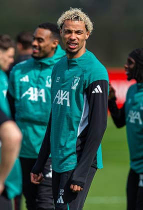 Football - UEFA Champions League - Quarter-FInal - 1st Leg - Paris Saint-Germain FC v Liverpool FC - MD-1 LIVERPOOL, ENGLAND - Tuesday, April 7, 2026: Liverpool s Hugo Ekitike during a training session at the AXA Training Centre ahead of the UEFA Champions League Quarter-Final 1st Leg match between Paris Saint-Germain FC and Liverpool FC. (Photo by David Rawcliffe Propaganda) LIVERPOOL AXA Training Centre MERSEYSIDE ENGLAND  Copyright: xDavidxRawcliffex P2026-04-07-PSG_Liverpool_MD-1-27