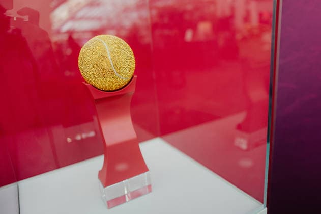 TENNIS - WTA, Tennis Damen Upper Austria Ladies Linz LINZ,AUSTRIA,07.APR.26 - TENNIS - WTA Tour, Upper Austria Ladies Linz. Image shows the trophy.  GEPAxpictures xAlexanderxSolc