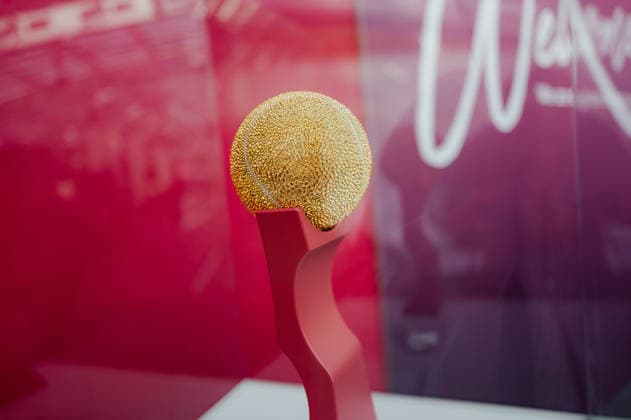 TENNIS - WTA, Tennis Damen Upper Austria Ladies Linz LINZ,AUSTRIA,07.APR.26 - TENNIS - WTA Tour, Upper Austria Ladies Linz. Image shows the trophy.  GEPAxpictures xAlexanderxSolc