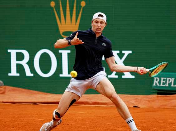 Monte-Carlo Rolex Master Tennis PHOTOPQR NICE MATIN Dylan Meiffret ; Roquebrune Cap-Martin ; 07 04 2026 ; 119e edition du Rolex Monte-Carlo Masters de Tennis. Matchs du 4e jour. ICI : match entre l italien Jannik Sinner et le francais Ugo Humbert. Jannik Sinner remporte le match. ICI : Ugo Humbert Rolex Monte-Carlo Masters at Monte-Carlo Country Club on April 7, 2026 in Monte-Carlo. Roquebrune Cap-Martin France  Copyright: xPHOTOPQR NICExMATIN MAXPPPxDylanxMeiffretx 20260407NIM7596 20260407NIM7596