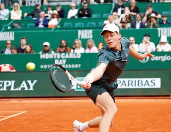 Monte-Carlo Rolex Master Tennis PHOTOPQR NICE MATIN Dylan Meiffret ; Roquebrune Cap-Martin ; 07 04 2026 ; 119e edition du Rolex Monte-Carlo Masters de Tennis. Matchs du 4e jour. ICI : match entre l italien Jannik Sinner et le francais Ugo Humbert. Jannik Sinner remporte le match. ICI : Jannik Sinner Rolex Monte-Carlo Masters at Monte-Carlo Country Club on April 7, 2026 in Monte-Carlo. Roquebrune Cap-Martin France  Copyright: xPHOTOPQR NICExMATIN MAXPPPxDylanxMeiffretx 20260407NIM7621 20260407NIM7621