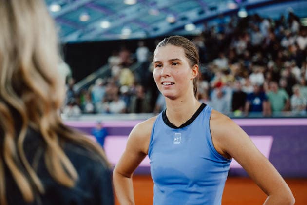 TENNIS - WTA, Tennis Damen Upper Austria Ladies Linz LINZ,AUSTRIA,07.APR.26 - TENNIS - WTA Tour, Upper Austria Ladies Linz. Image shows Lilli Tagger (AUT) during an interview.  GEPAxpictures xAlexanderxSolc