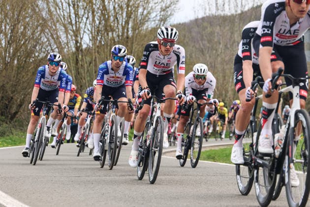 07-04-2026 Itzulia Basque Country; Tappa 02 Pamplona - Cuevas De Mendukilo; 2026, Red Bull - Bora Hansgrohe; 2026, Uae Emirates - Xrg; Roglic, Primoz; Del Toro Romero, Isaac; 