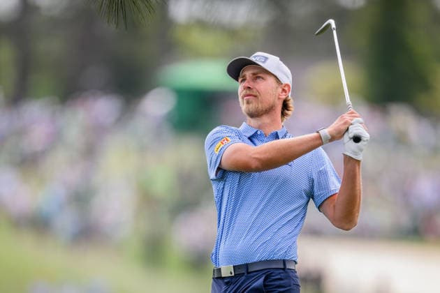 260407 Kristoffer Reitan of Norway during a practice round prior to the 2026 Masters Golf Tournament on April 7, 2026 in Augusta Photo Petter Arvidson BILDBYRAN kod PA PA1191 golf masters bbeng the masters augusta norge  Copyright: PETTERxARVIDSON BB260407PA003